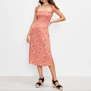 LOFT | Floral Midi Dress | Small